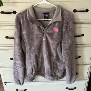 Gray North Face zip up